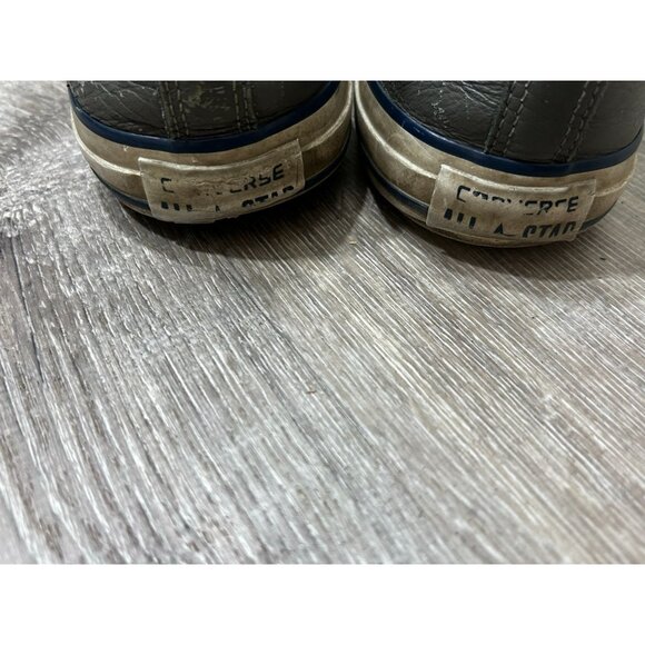 Convers Sneakers Men's Size 9.5 Leather Hi Top Luxury Fashion Black - Picture 7 of 9